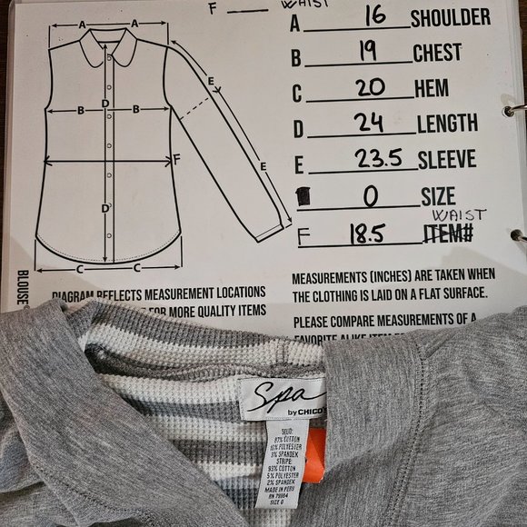 SPA by Chico's Gray Pullover Hoodie~Size 0/S - Picture 8 of 8